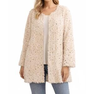 NEW WEAVZ sequine jacket in winter white